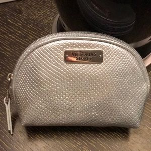 Victoria Secret silver makeup bag